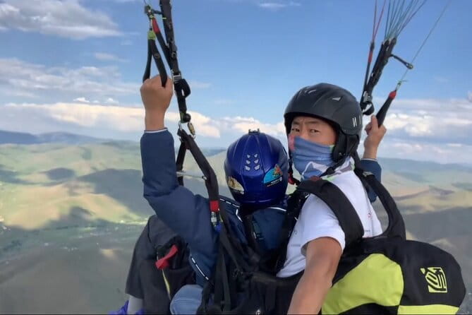 Private Tandem Paragliding Experience at Bayanzurkh Mountain - Reaching the launch point above Ulaanbaatar