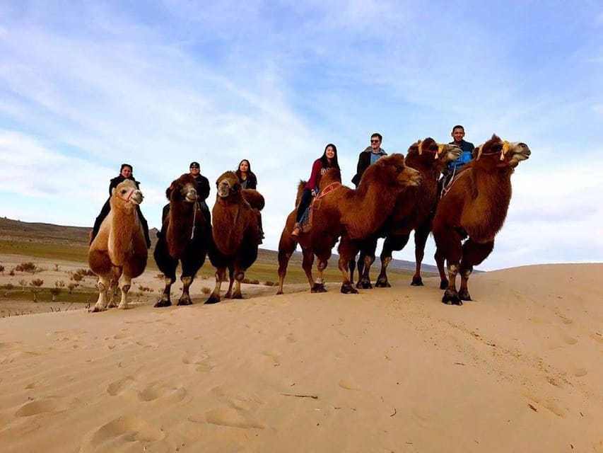 Ulaanbaatar: Semi-Gobi Desert Day Trip & Camel Ride - Camel riding toward the dunes
